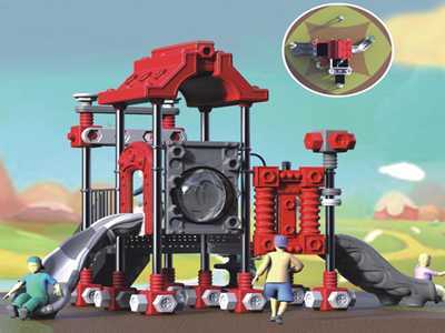 積木總動員滑梯-1